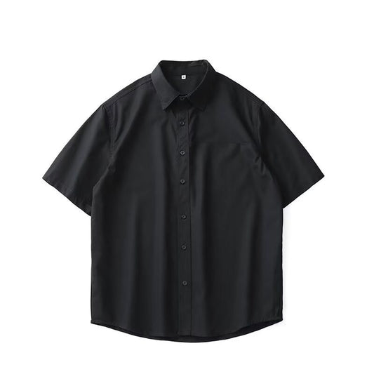 American-Style Heavy Quality Men’s Short Sleeve Shirt – Casual Cardigan Fit