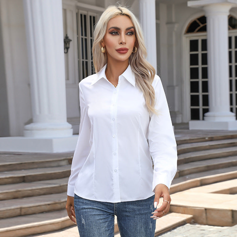 Women’s Fashion Casual Long Sleeve Cardigan Button-Down Shirt – Street Style Top
