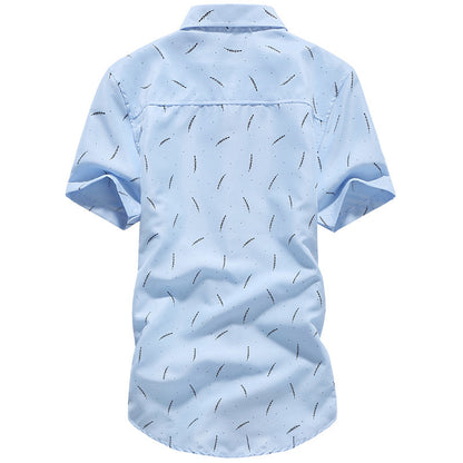 Men's Korean Style Slim Fit Floral Shirt – Short Sleeve Chiffon Cardigan
