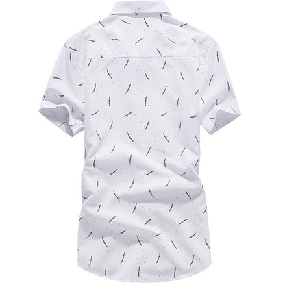 Men's Korean Style Slim Fit Floral Shirt – Short Sleeve Chiffon Cardigan