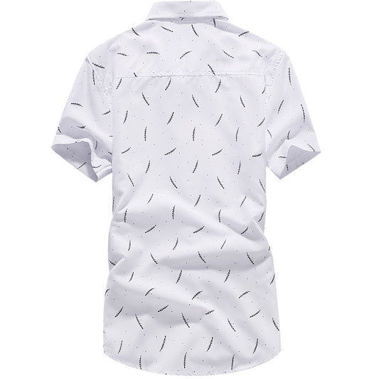 Men's Korean Style Slim Fit Floral Shirt – Short Sleeve Chiffon Cardigan