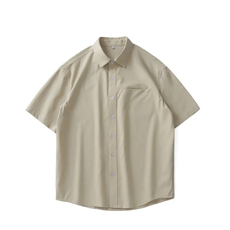 American-Style Heavy Quality Men’s Short Sleeve Shirt – Casual Cardigan Fit