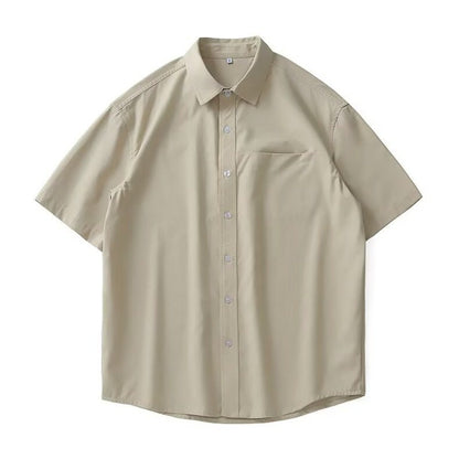 American-Style Heavy Quality Men’s Short Sleeve Shirt – Casual Cardigan Fit